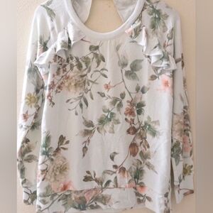 Floral Ruffle Women's Top